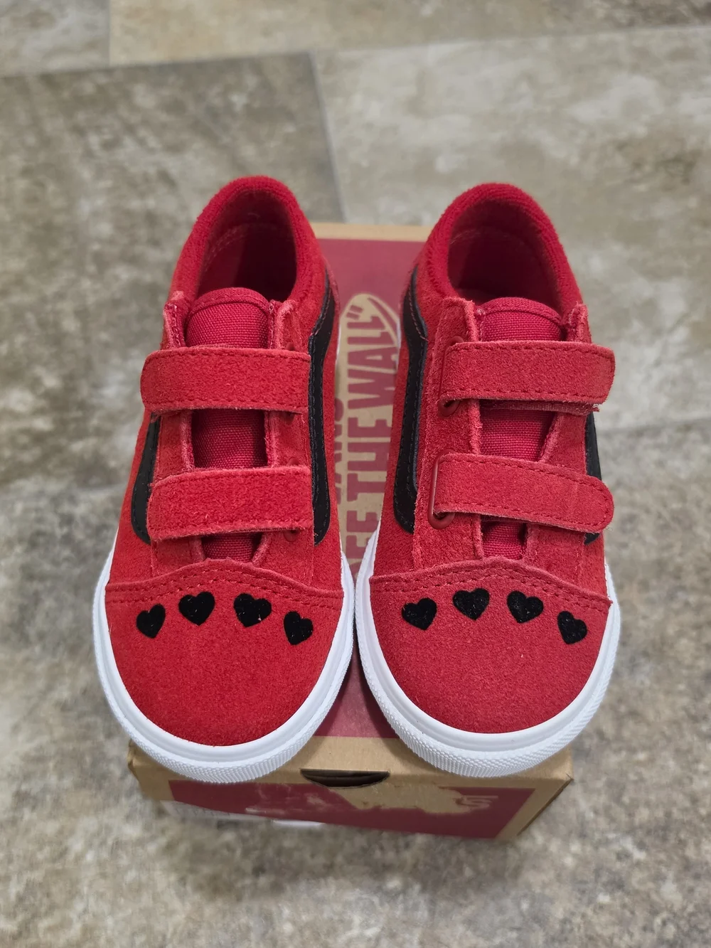 Vans Old Skool Toddler Velcro Shoes / Size 8C